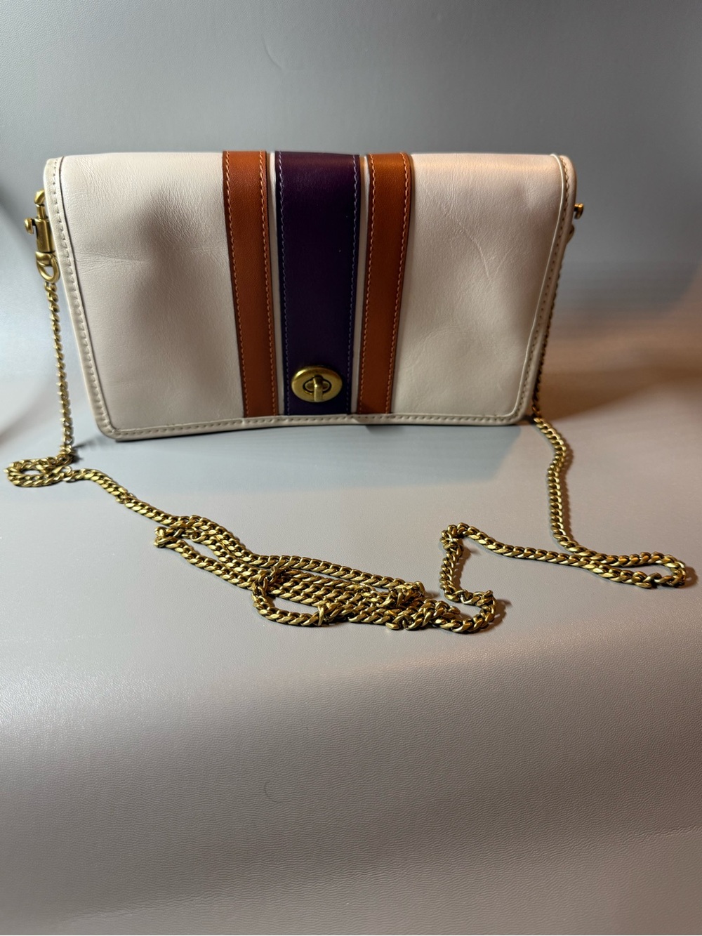 Coach Legacy Colorblock Leather Wallet on Chain Crossbody